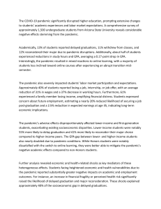 COVID-19 Impact on ASU Students: Academic & Economic Effects