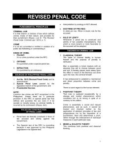 Philippine Criminal Law: Principles & Definitions