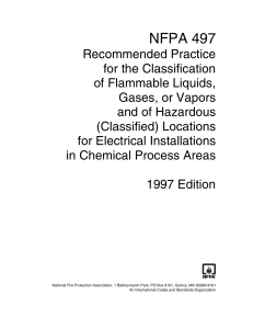 NFPA 497: Flammable Liquid & Gas Classification for Electrical Safety