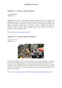 Earthquake Score: Magnitude, Location, and Impact Examples