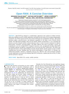 Open RAN: A Concise Overview