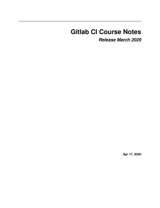 GitLab CI Course Notes: Pipelines, CI/CD, DevOps