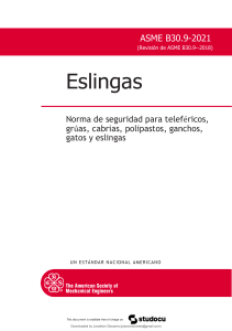 ASME B30.9-2021: Norma de Seguridad para Eslingas