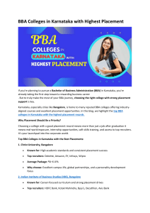 Top BBA Colleges in Karnataka with Highest Placement