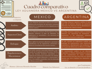 Ley Aduanera M&eacute;xico vs Argentina: Cuadro Comparativo