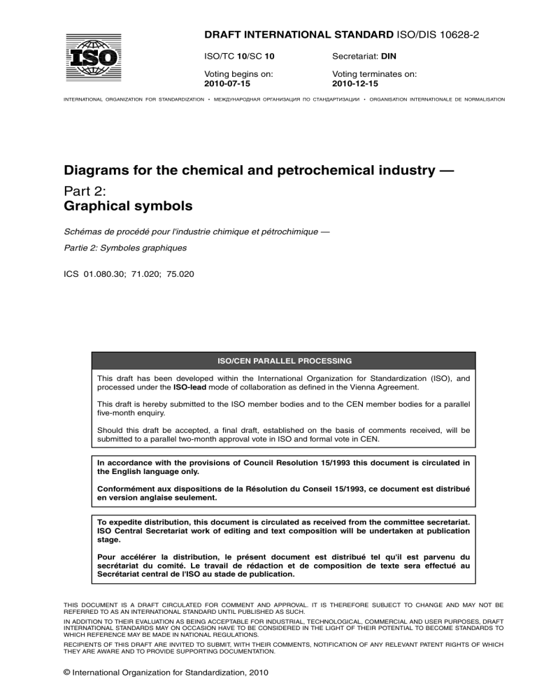 ISO 10628-2: Chemical & Petrochemical Industry Diagrams