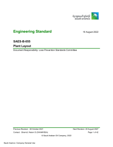 SAES-B-055: Plant Layout Engineering Standard