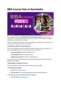 BBA Course Fees in Karnataka: A Complete Guide