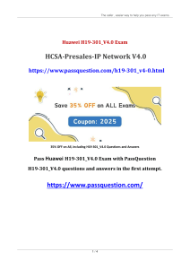 Huawei H19-301_V4.0 Exam Questions & Answers