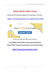 UiPath-TAEPv1 Exam Questions & Answers