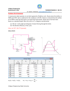 Thermodynamics Problem Solutions: Rankine Cycle & Refrigeration