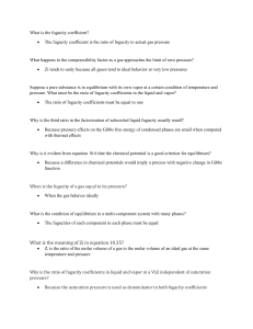 Fugacity, Compressibility, and Chemical Potential Q&A