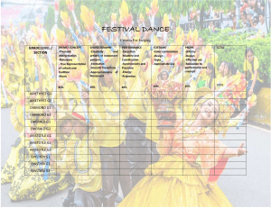 Festival Dance Judging Criteria