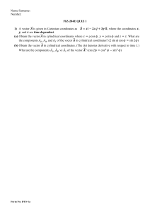 Physics Quiz: Vector Transformation in Cylindrical Coordinates
