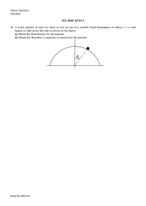 Hamiltonian Mechanics Quiz: Particle on Hemisphere