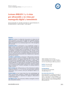 Lesiones BIRADS 3 y 4: Ultrasonido vs. Mamografía