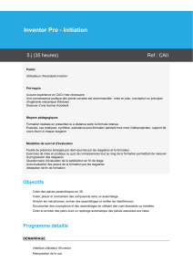 Support de cours Inventor Pro Initiation