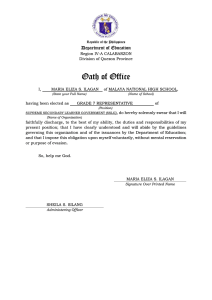 Oath of Office: Student Government Representative