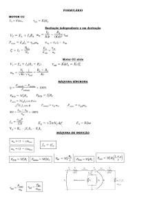 Formul&aacute;rio de M&aacute;quinas El&eacute;tricas: CC, S&iacute;ncronas, Indu&ccedil;&atilde;o