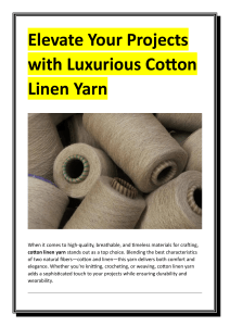 Cotton Linen Yarn: Elevate Your Craft Projects