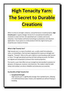 High Tenacity Yarn: Durable Creations & Benefits Explained