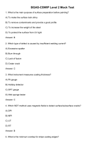 BGAS-CSWIP Level 2 Mock Test: Questions & Answers