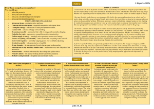 IELTS Speaking Sample: Energetic Person & Work