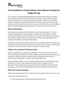 VMware Training: SysAdmin to Cloud Architect Career Path