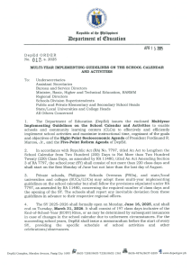 DepEd School Calendar Guidelines SY 2025-2026