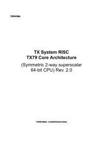 TX79 RISC Core Architecture User Manual
