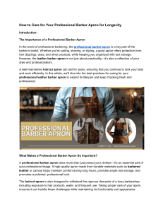Barber Apron Care: Longevity Tips & Maintenance Guide