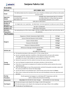 Textile Color Fastness Test: Saliva Resistance (GBT/18886)