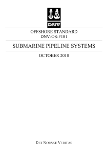 DNV Offshore Standard: Submarine Pipeline Systems