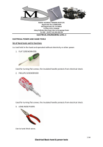 Electrical Hand & Power Tools: Level 2 Training