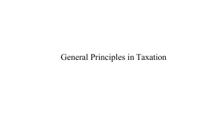 Taxation Principles: Tax Policy, Rate Structures, and Incidence