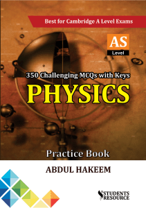 AS Level Physics MCQs: 350+ Challenging Questions & Solutions