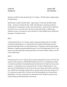 Big Mountain Bills: Ethical, Social, & Political Issues