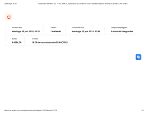 Revis&atilde;o de Question&aacute;rio de Arquitetura de Computadores - Uniftec