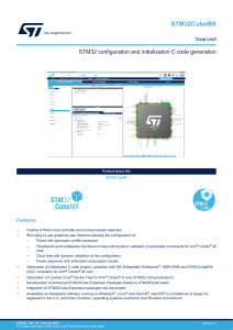 STM32CubeMX Data Brief: Configuration & Code Generation