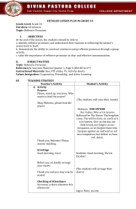 Grade 10 Reflexive Pronouns Lesson Plan