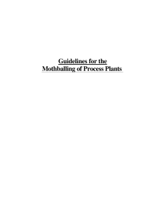 Mothballing Process Plants: Guidelines & Best Practices