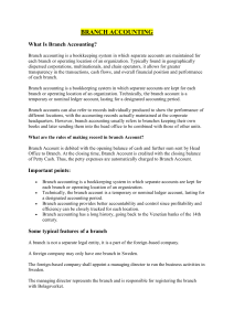 Branch Accounting: Definition, Methods, and Types