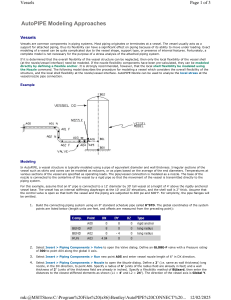 AutoPIPE Vessel Modeling: Stress Analysis & Nozzle Connections