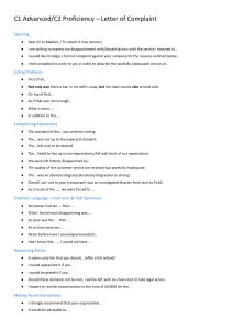 C1 Advanced/C2 Proficiency Letter of Complaint Writing Guide