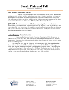 Sarah, Plain and Tall Book Discussion Guide | Grades 2-4 Reading