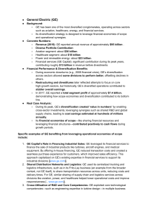 GE Diversification: A Case Study in Economies of Scope