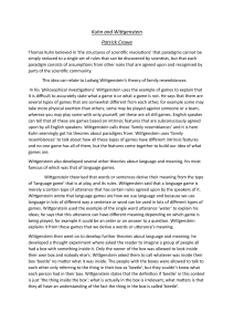 Kuhn and Wittgenstein: Paradigms, Family Resemblances & Language Games