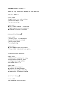 7 Red Flags of Strategy: Avoid Business Failure