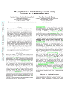 Chatbots for Adolescent Smoking Cessation (Low SES)