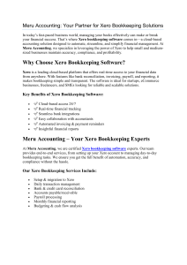 Xero bookkeeping software Meru Accounting